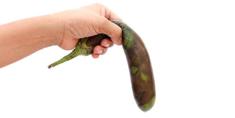 limp vegetables symbolize foods that are harmful to potency